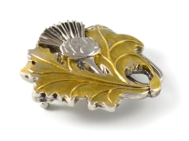 Gold Plated Scottish Thistle Belt Buckle