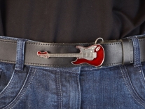 Guitar - Red Belt Buckle