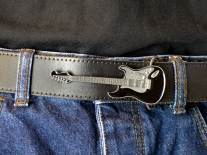 Guitar - Black Belt Buckle