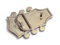 Guitar Head with Union Jack Belt Buckle