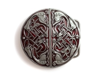 Intertwined Celtic Men (Red) Belt Buckle