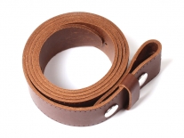 Genuine 38mm Snap-On Leather Belt - Made for Interchangeable Belt Buckles - No Buckle Belt Buckle