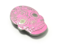 Pink Day of the Dead Skull Belt Buckle