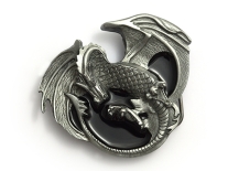 Senga Dragon Pewter Belt Buckle