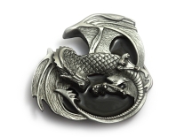 Senga Dragon Pewter Belt Buckle