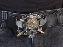 Skull & Axes Belt Buckle