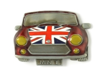 Union Jack Flag on Mini Cooper Belt Buckle